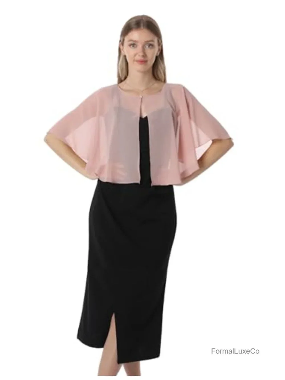Chiffon Capelet Soft Shawls Wraps for Evening Dress Wedding Cape 1920s